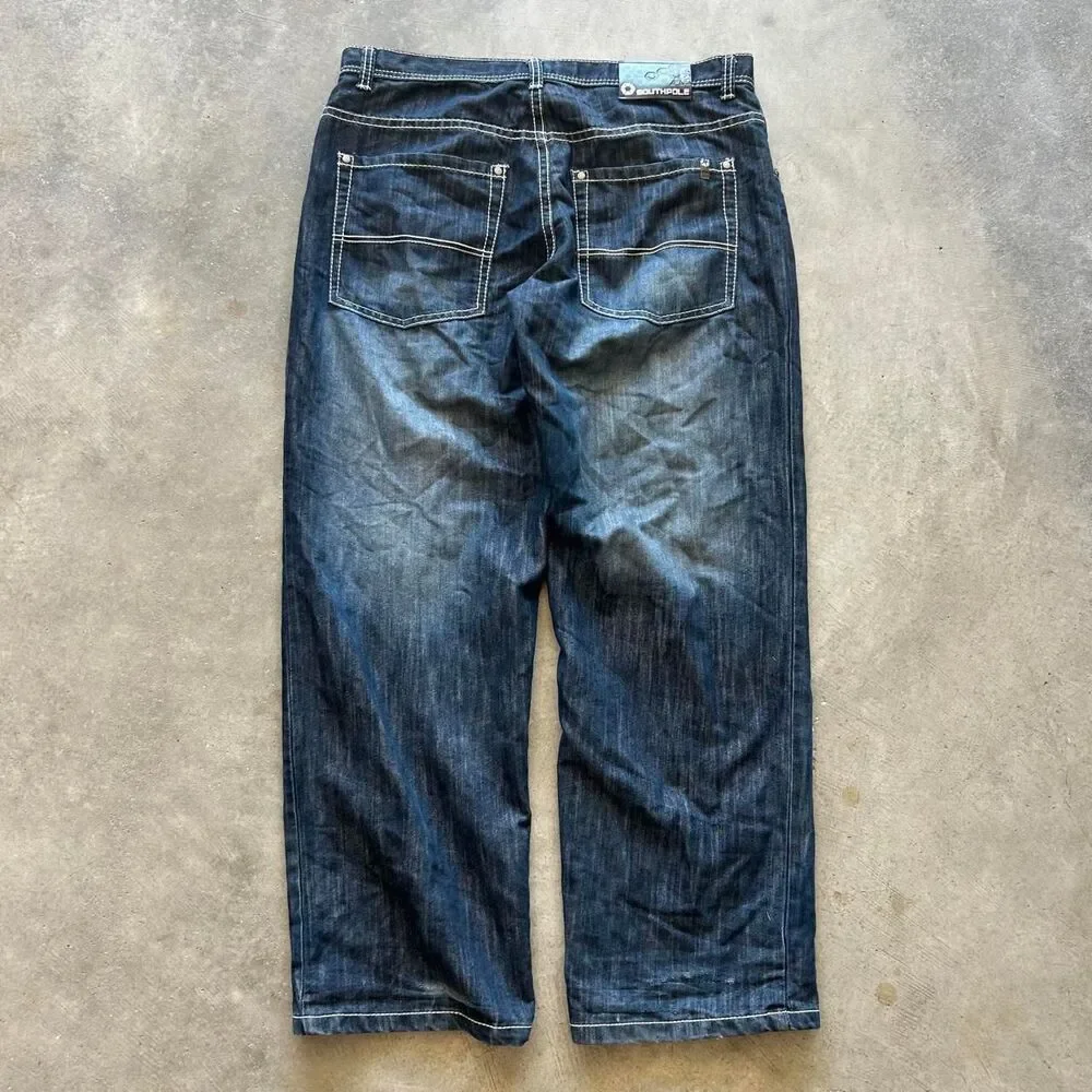 Southpole Men's Navy and Blue Jeans